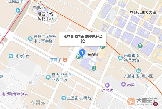 成都捷克领事馆地图