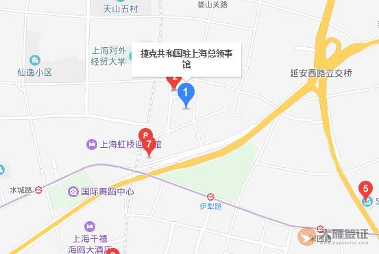 上海捷克领事馆地图