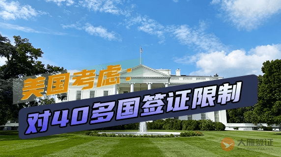 美媒：美考虑对40多国实施签证限制图