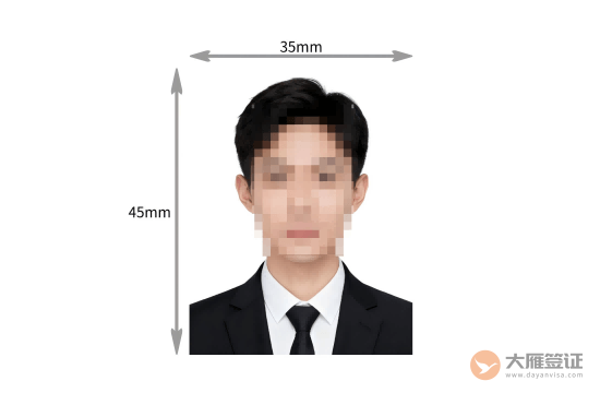 韩国签证照片要求模板图