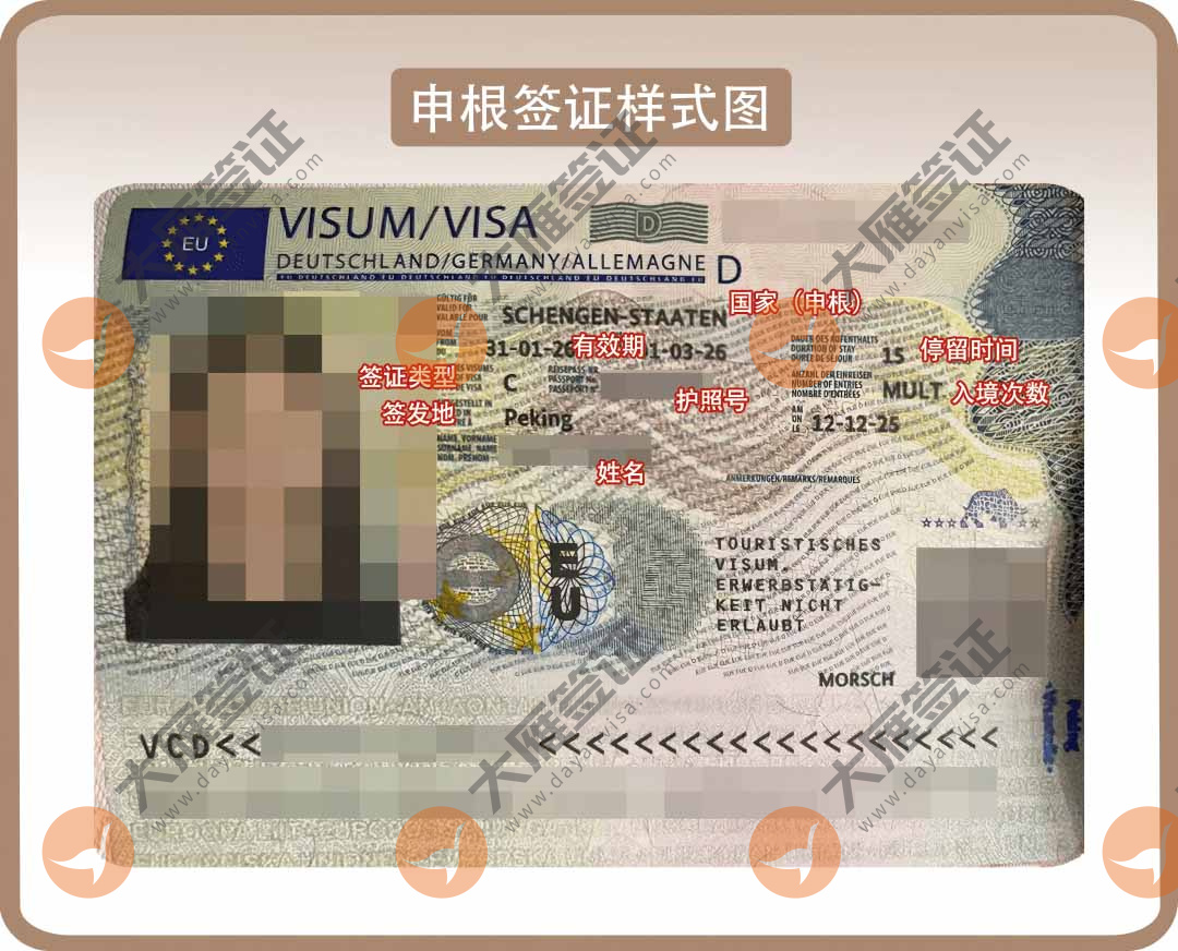 申根贴纸样式图