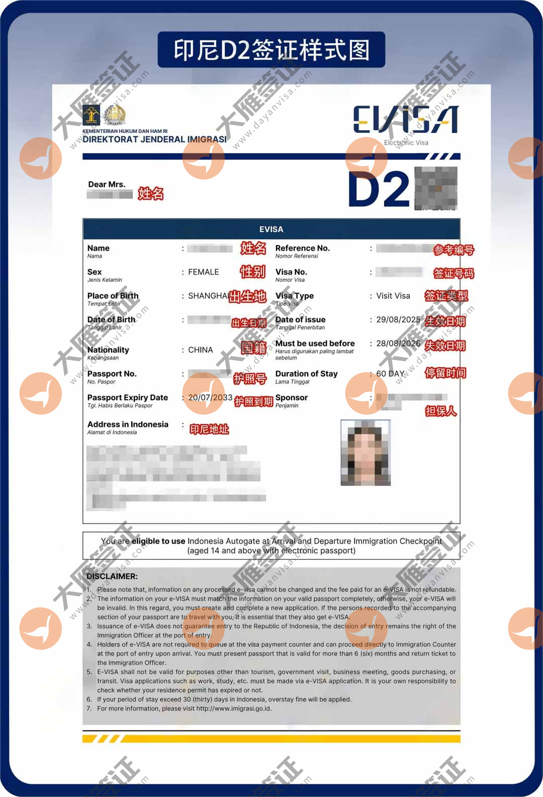 印度尼西亚电子D2样式图