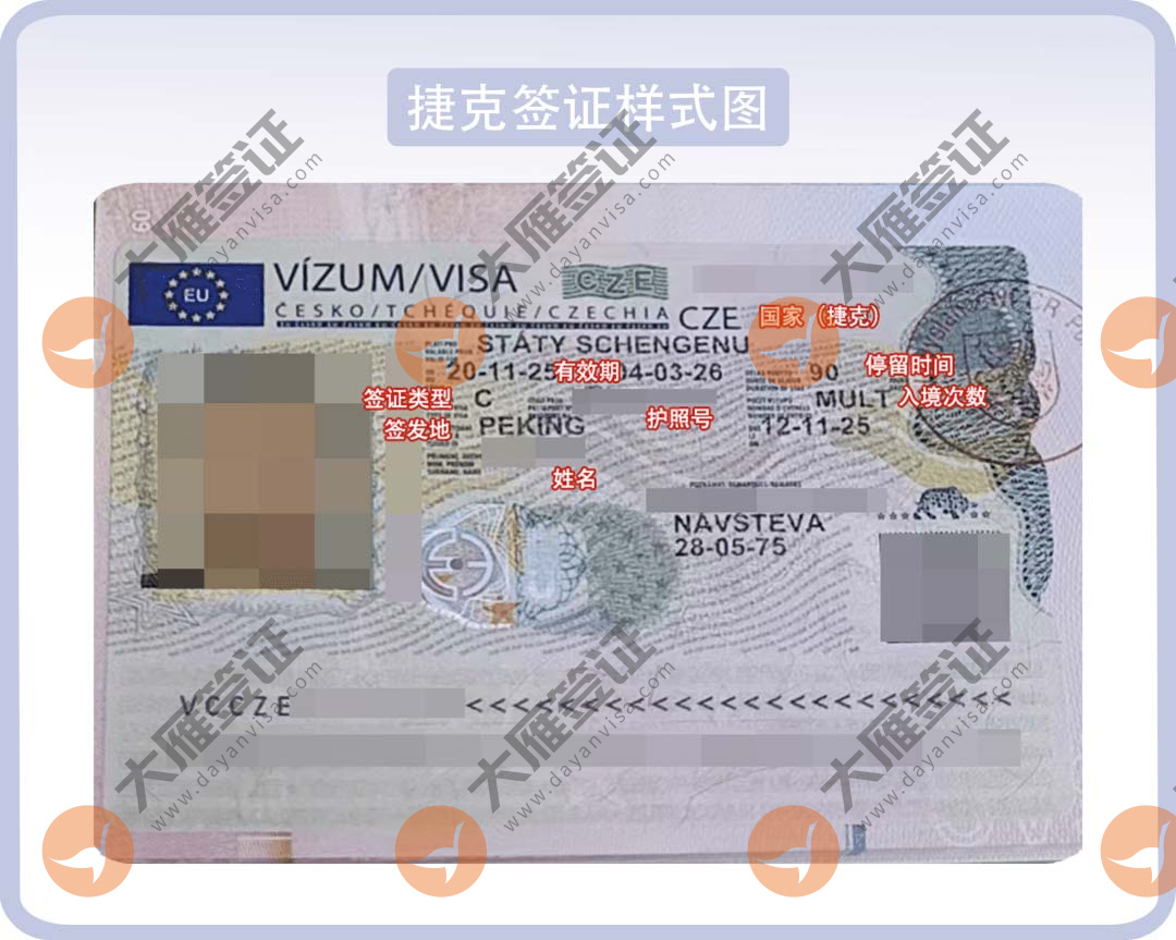 捷克贴纸样式图