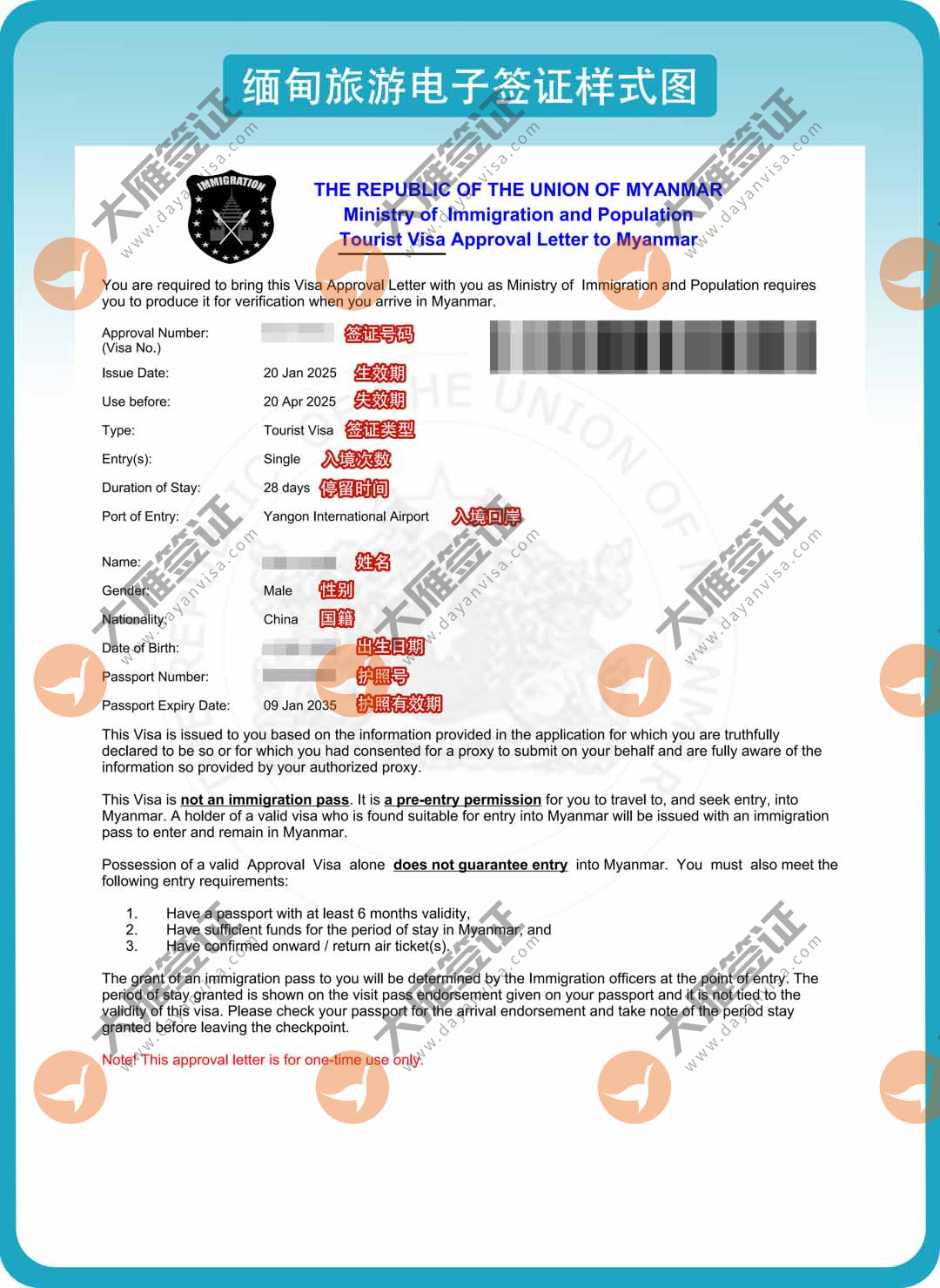 缅甸电子旅游样式图