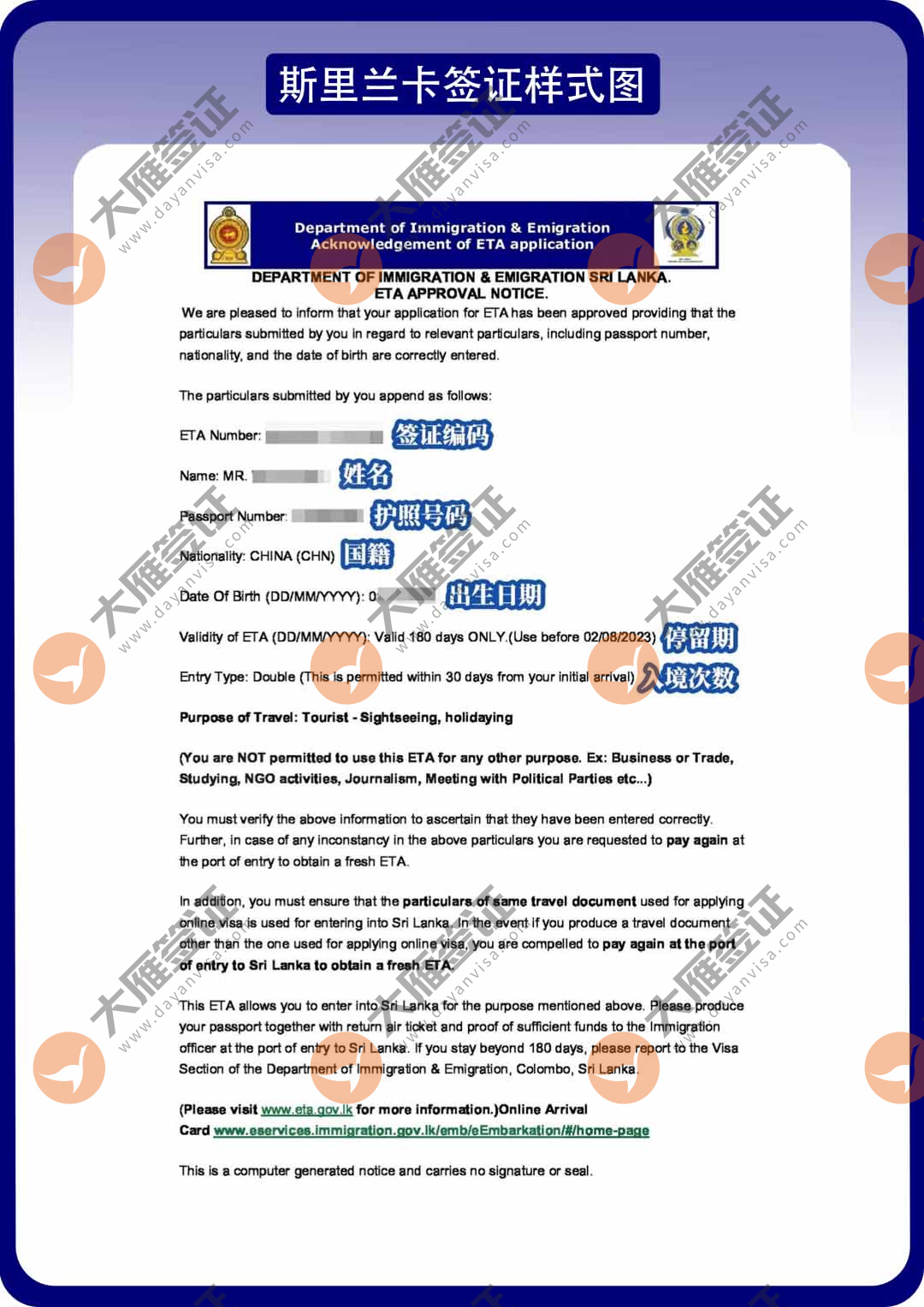 斯里兰卡电子样式图