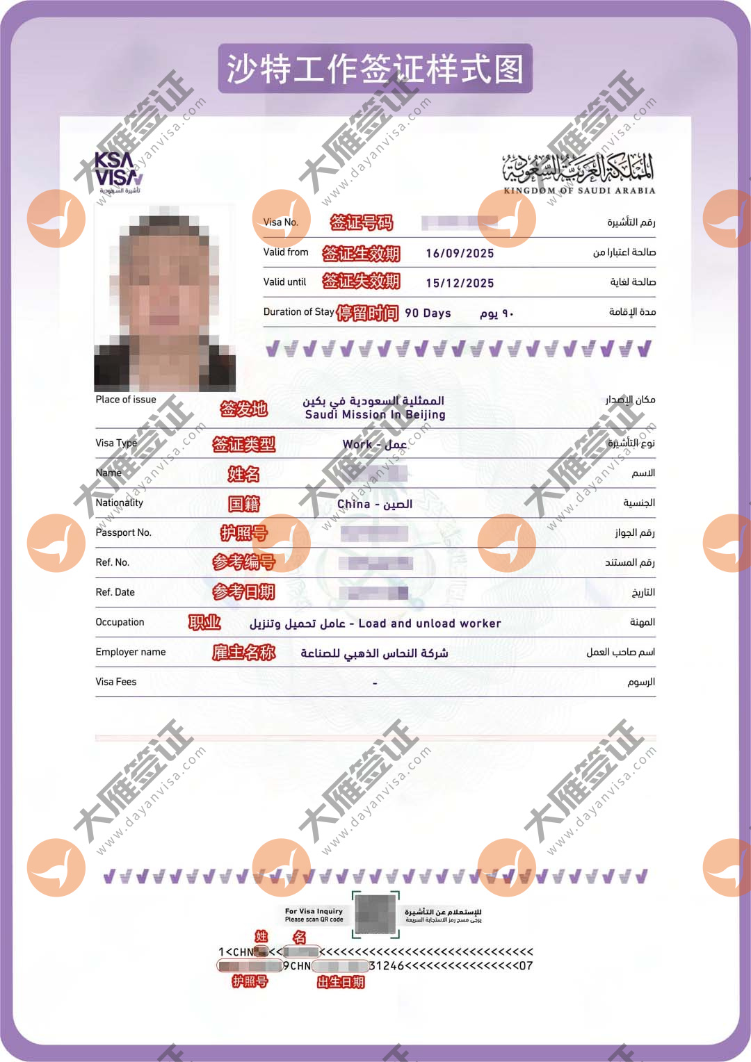 沙特阿拉伯工作电子样式图