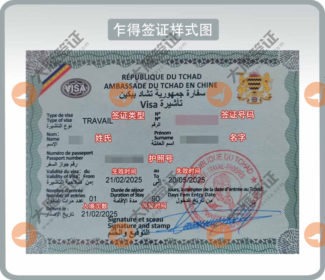 乍得贴纸样式图