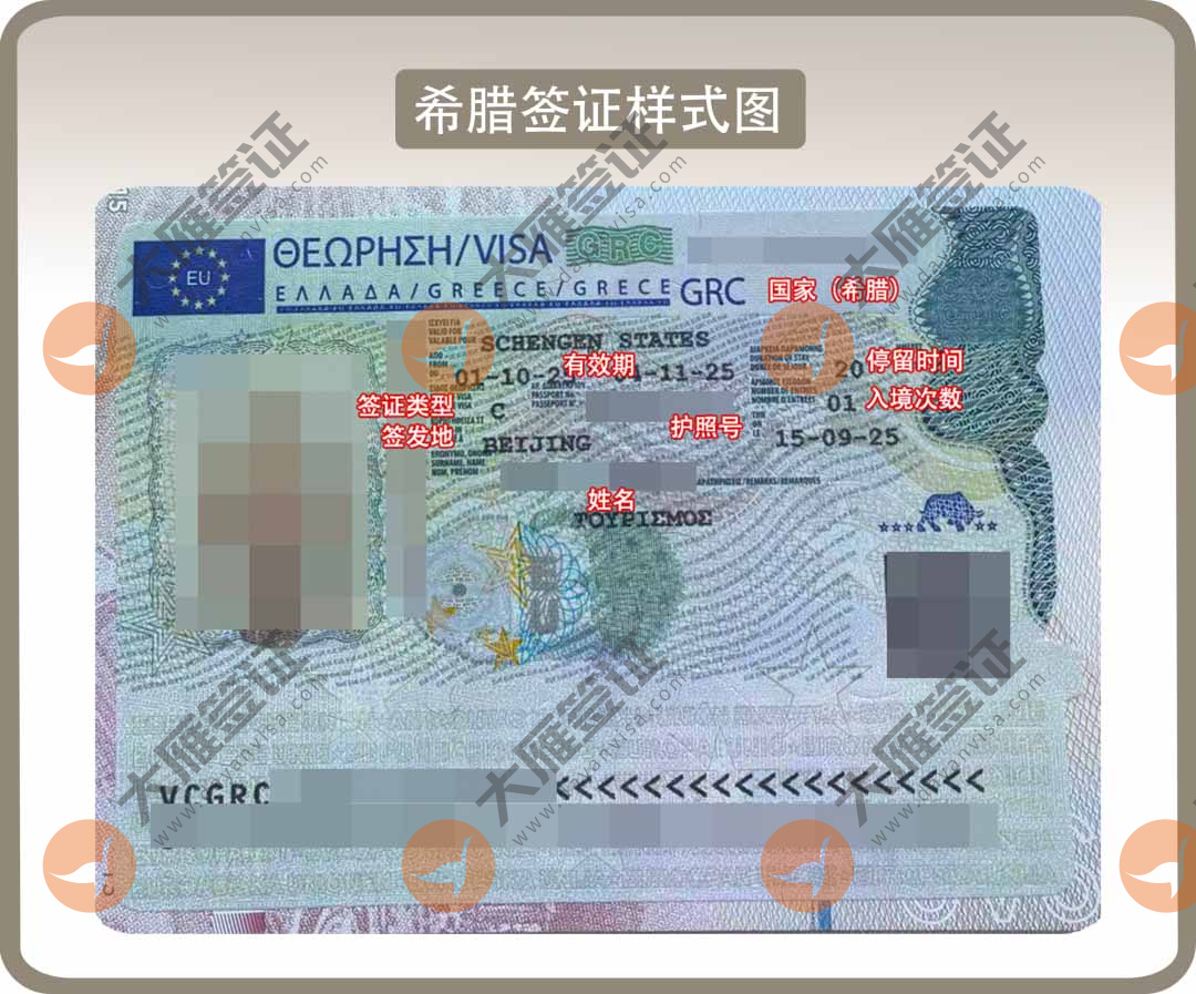 希腊贴纸样式图