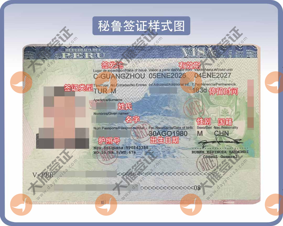 秘鲁贴纸样式图