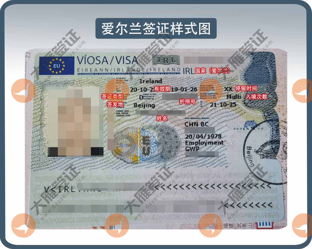 爱尔兰贴纸样式图