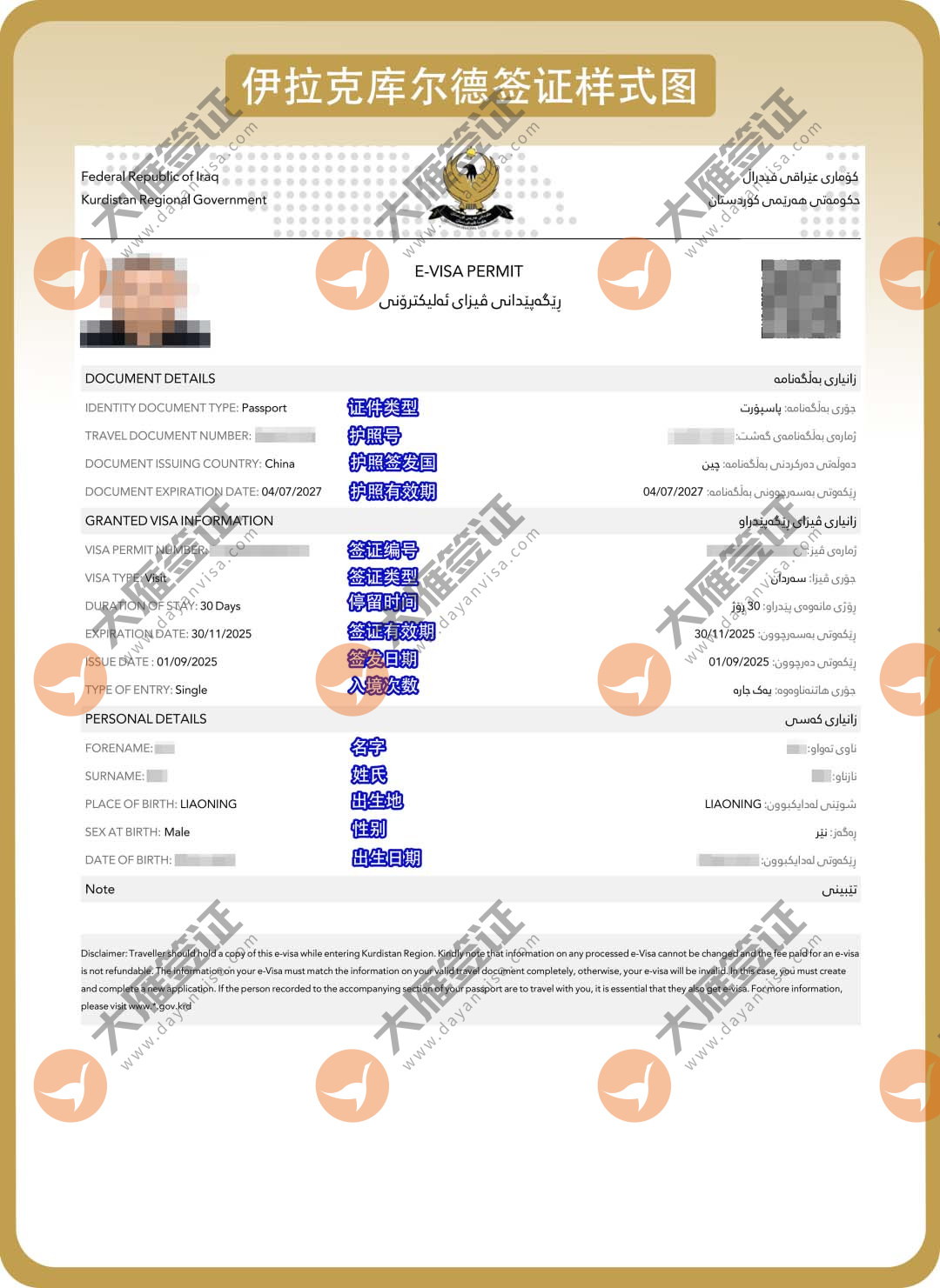 伊拉克电子库尔德样式图