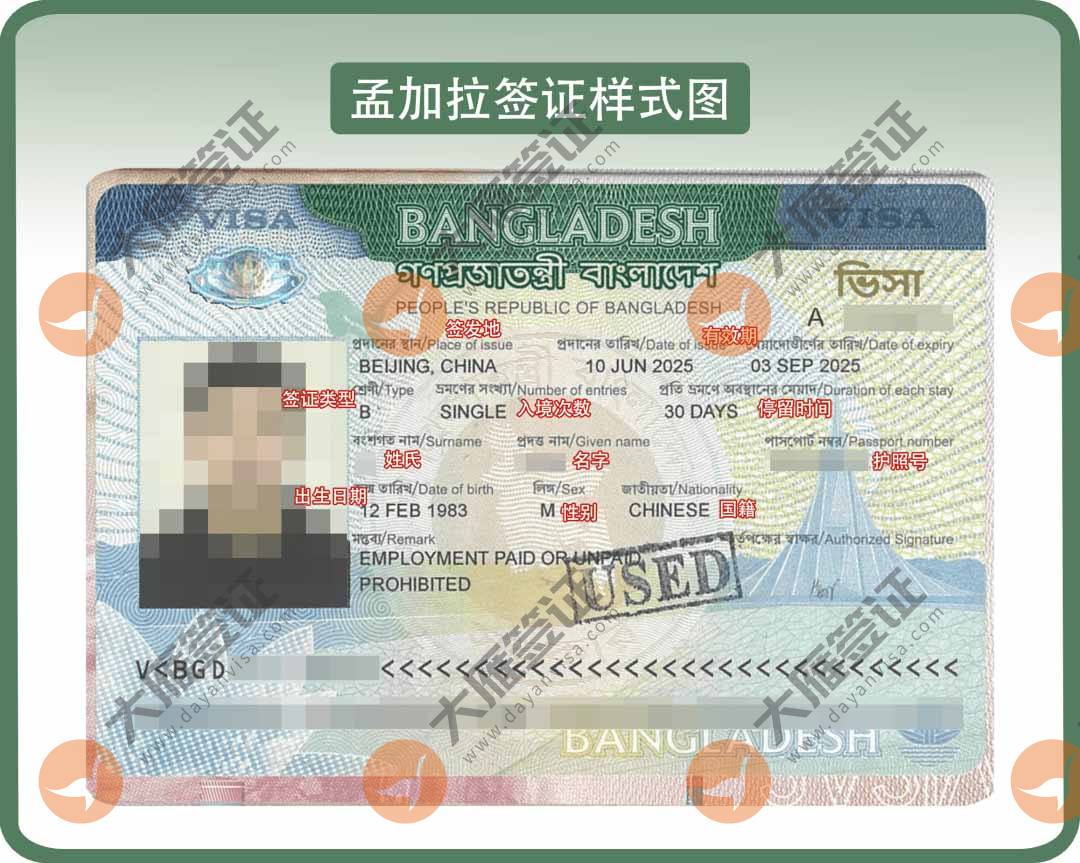 孟加拉国贴纸样式图