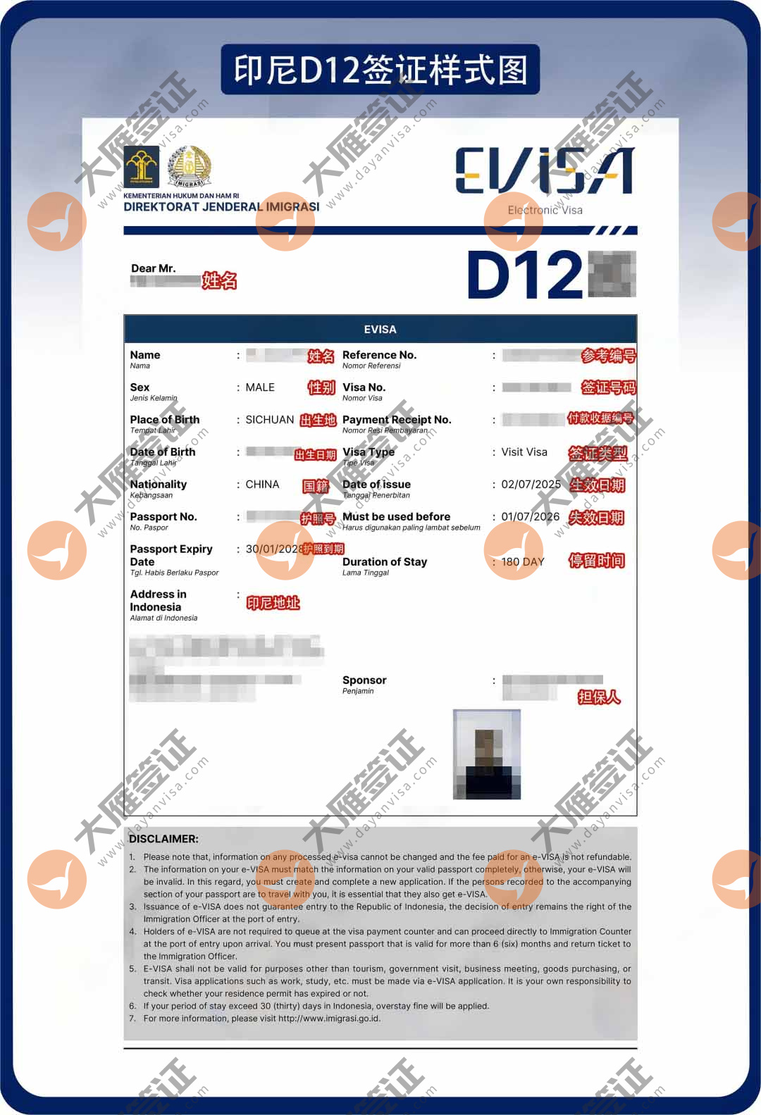 印度尼西亚电子D12样式图