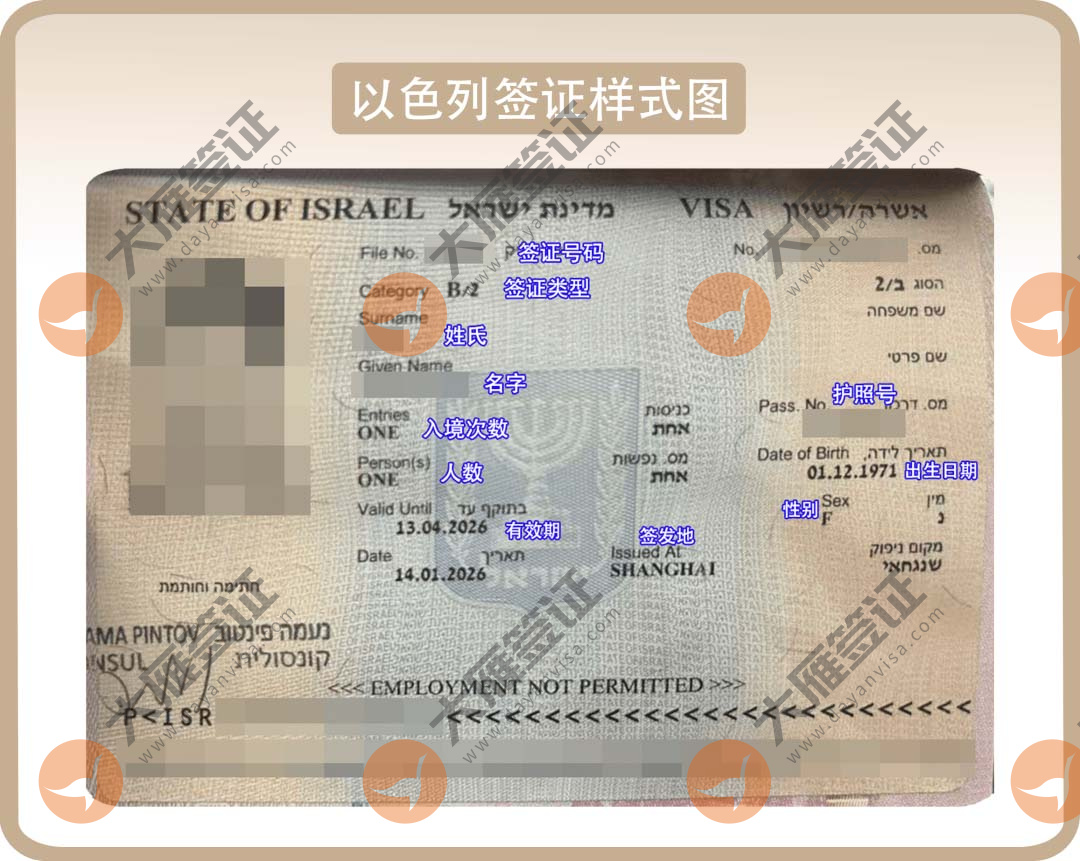 以色列贴纸样式图