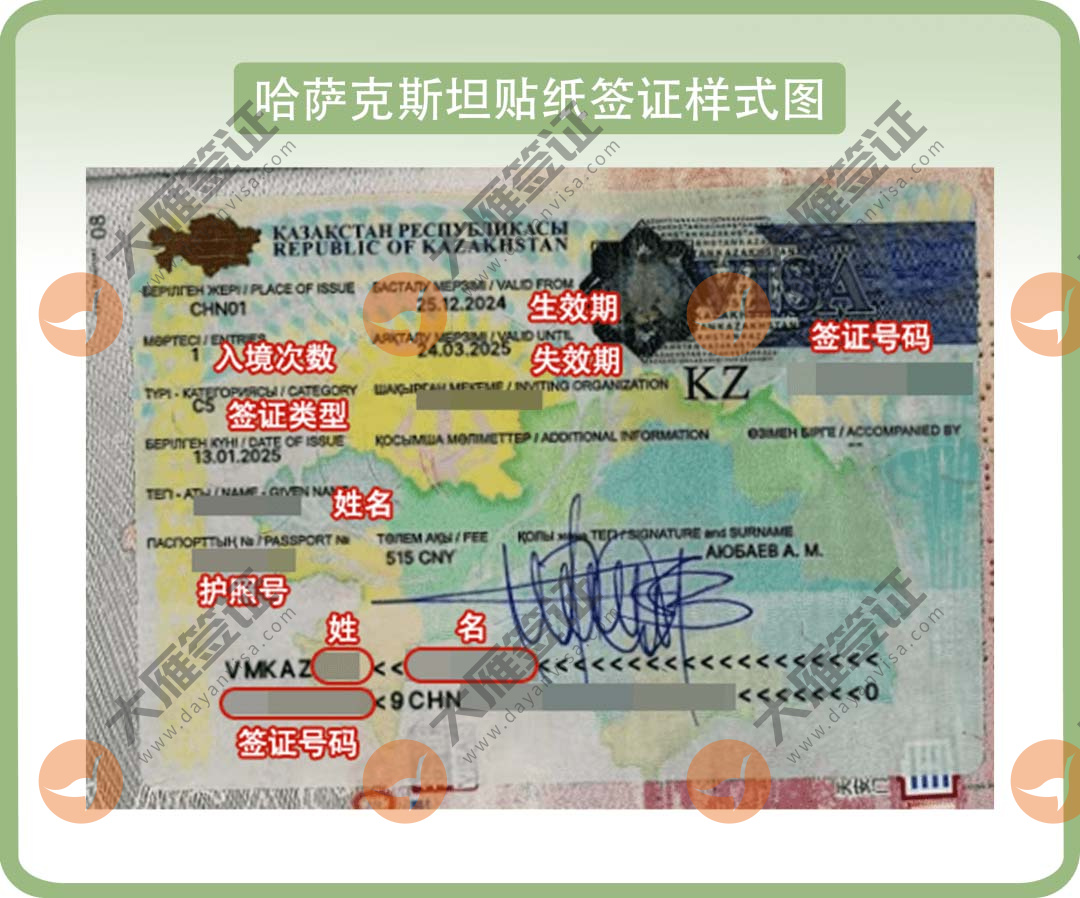 哈萨克斯坦贴纸样式图