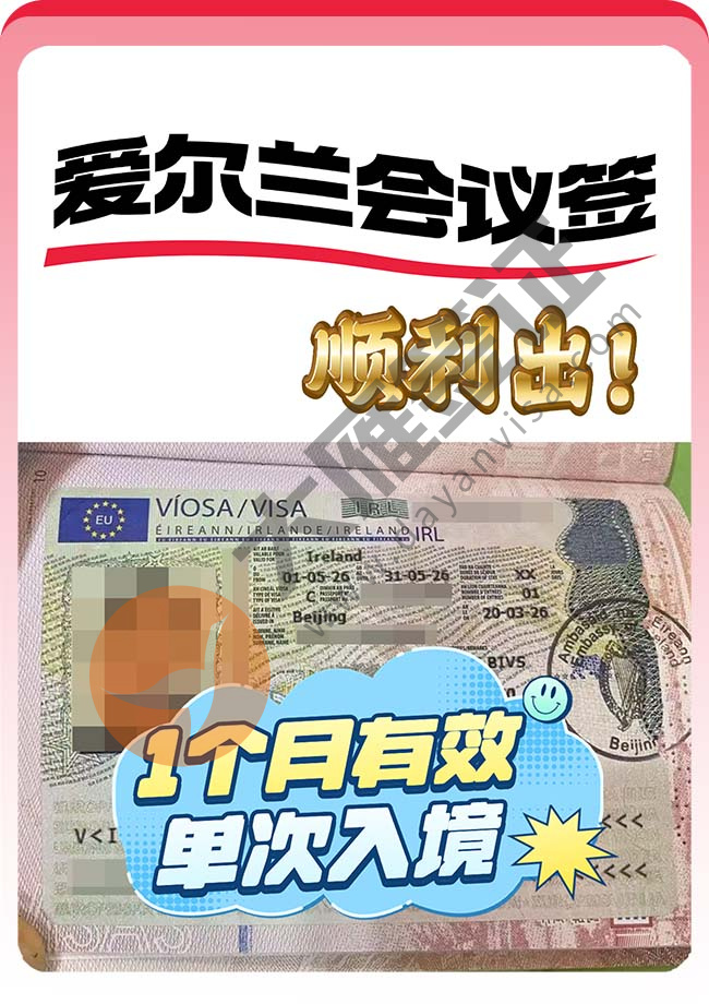 爱尔兰会议签证出签案例图