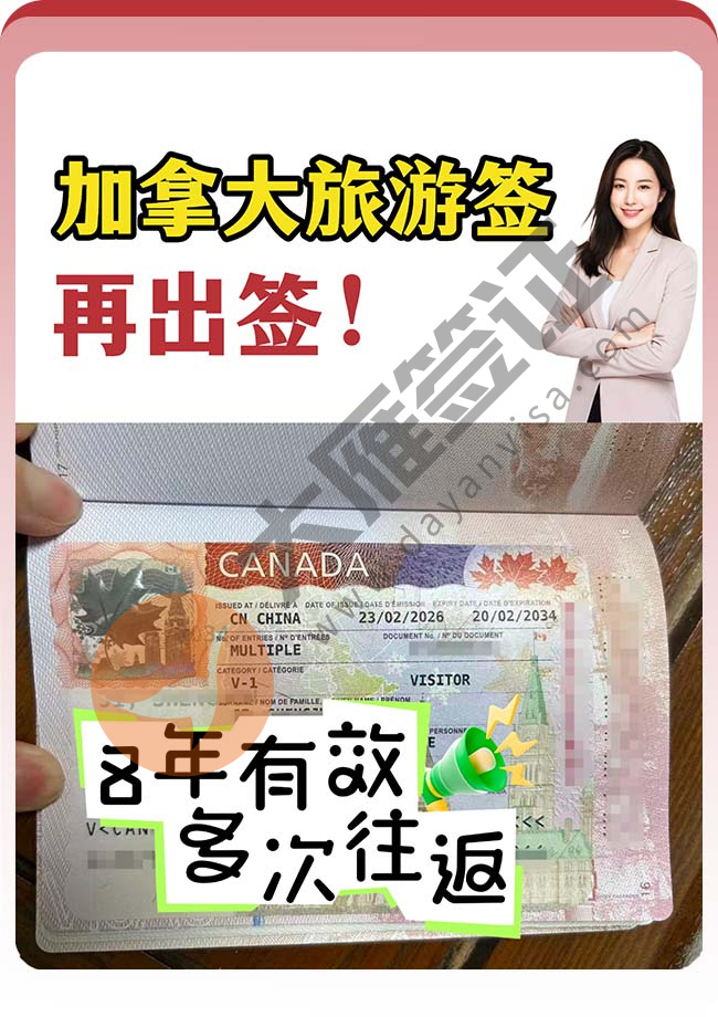 加拿大旅游签证再出签案例图