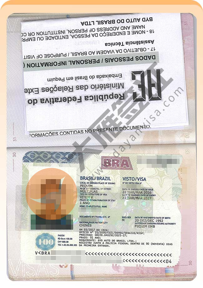 巴西工作签证批量再出签案例图04
