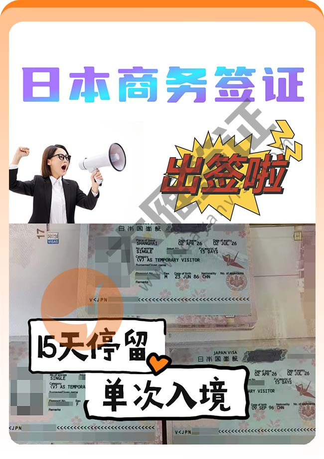日本商务签证顺利出签案例图