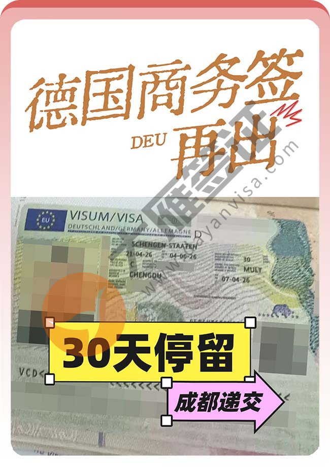 德国商务签证再出签案例图