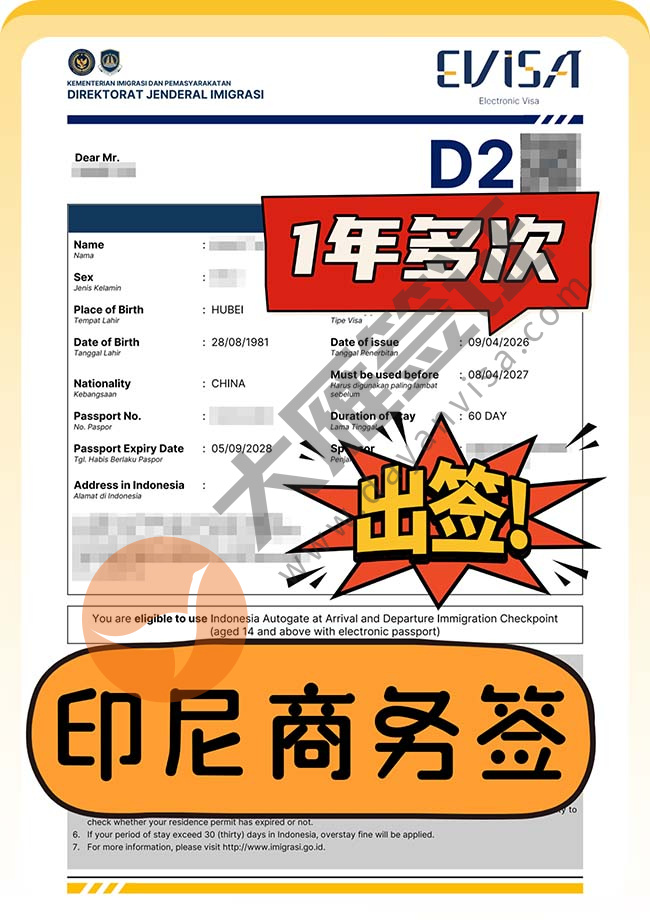 印度尼西亚商务签顺利再出案例图