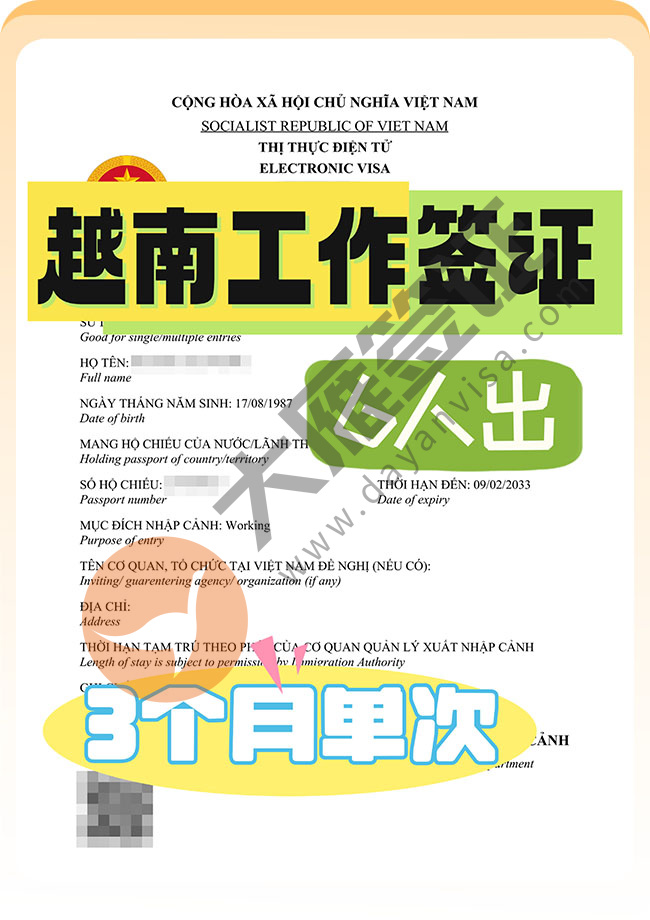 越南临时工作签证6人出案例图01
