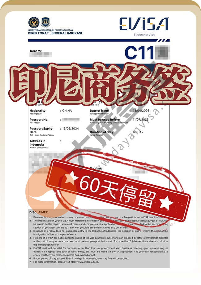 C11~印度尼西亚商务签再出