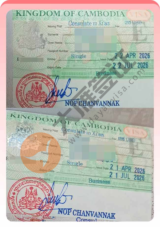4人行！柬埔寨商务签证出啦案例图02