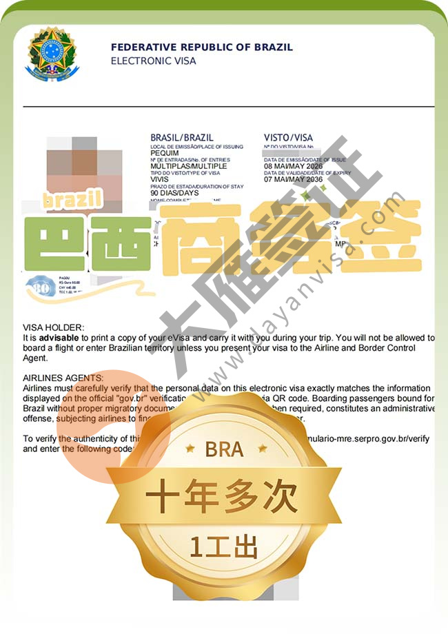 快速出！巴西商务签证(3人)案例图01