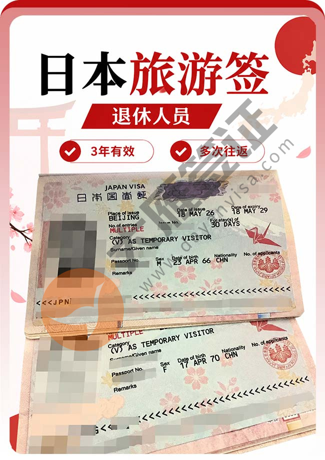 日本旅游签证双人办理全出！