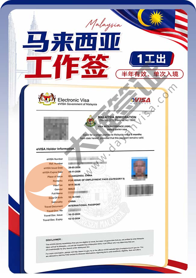 马来西亚工作签证案例图
