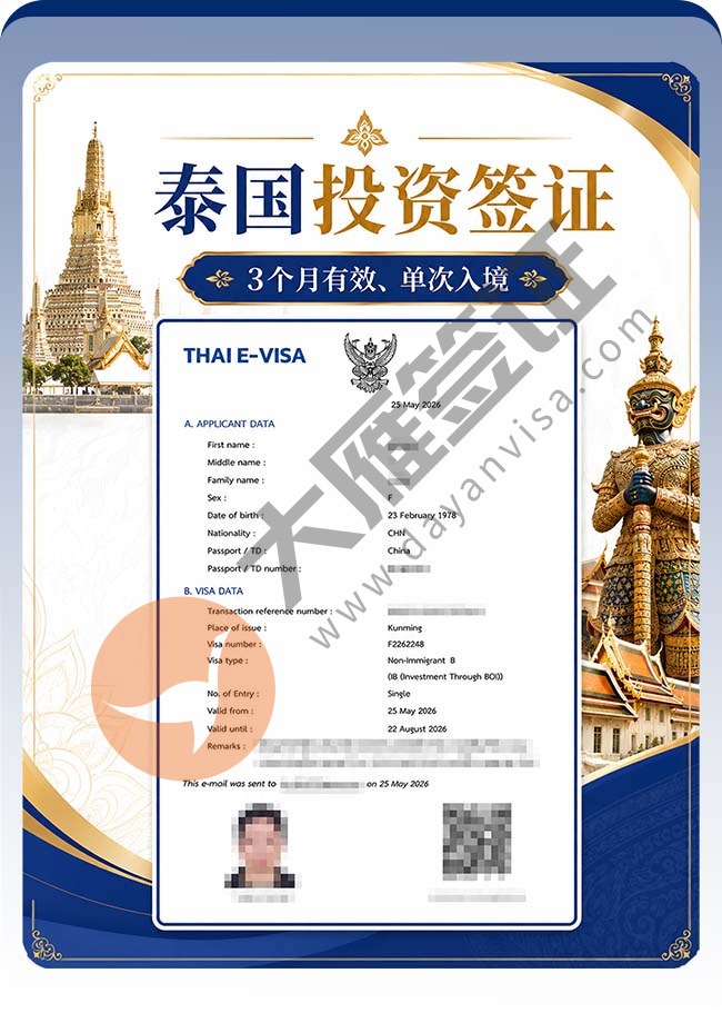 好消息~泰国投资签证顺利出啦案例图