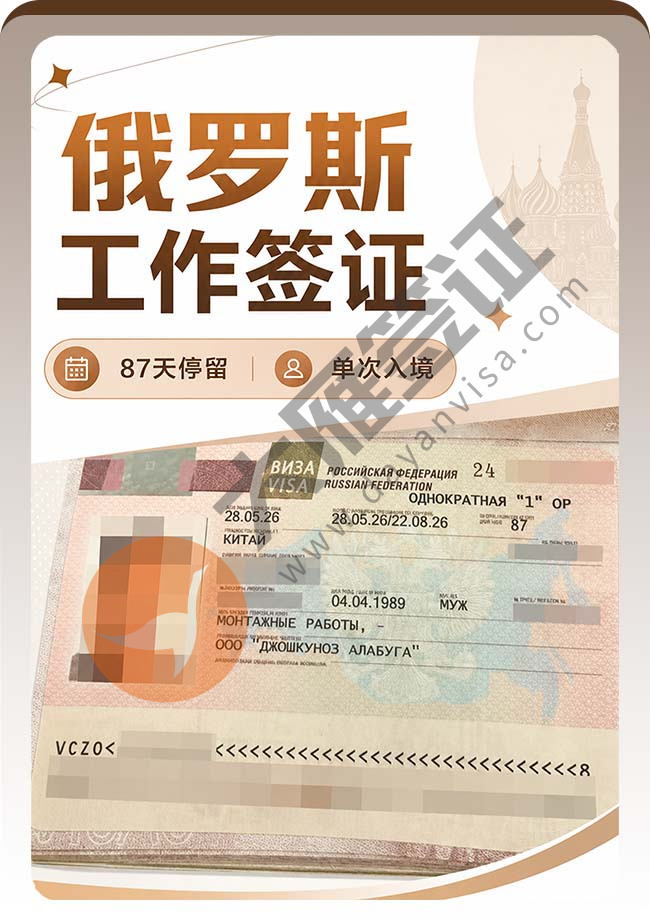 俄罗斯工作签证出签妥妥的案例图