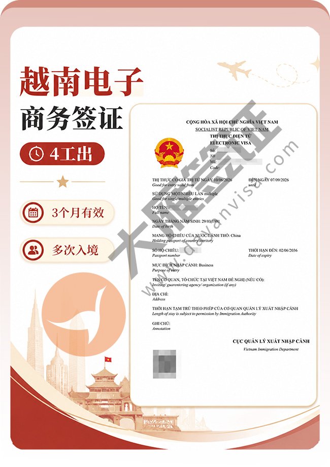 越南电子商务签证稳定叒下签啦~