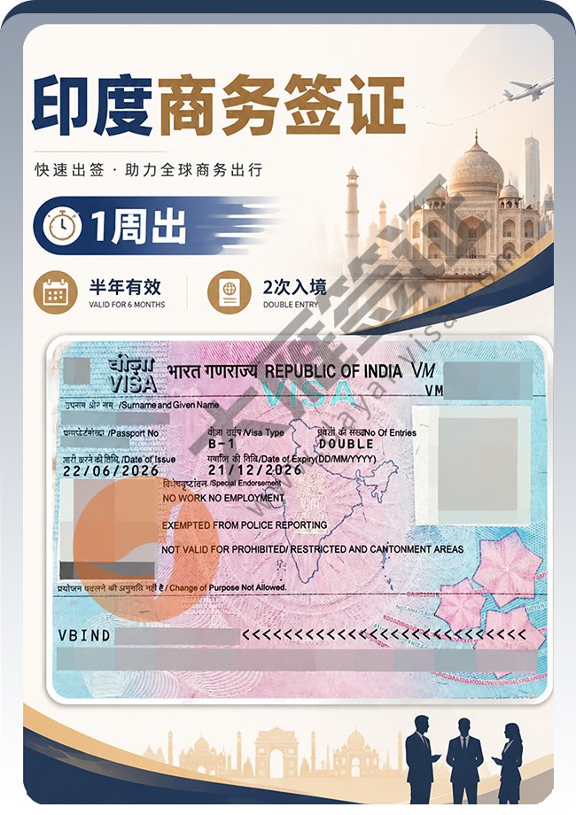 捷报：印度商务签证成功又下签！