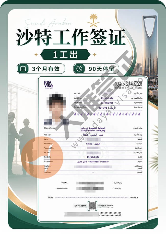 沙特工作签证顺利到手喽案例图