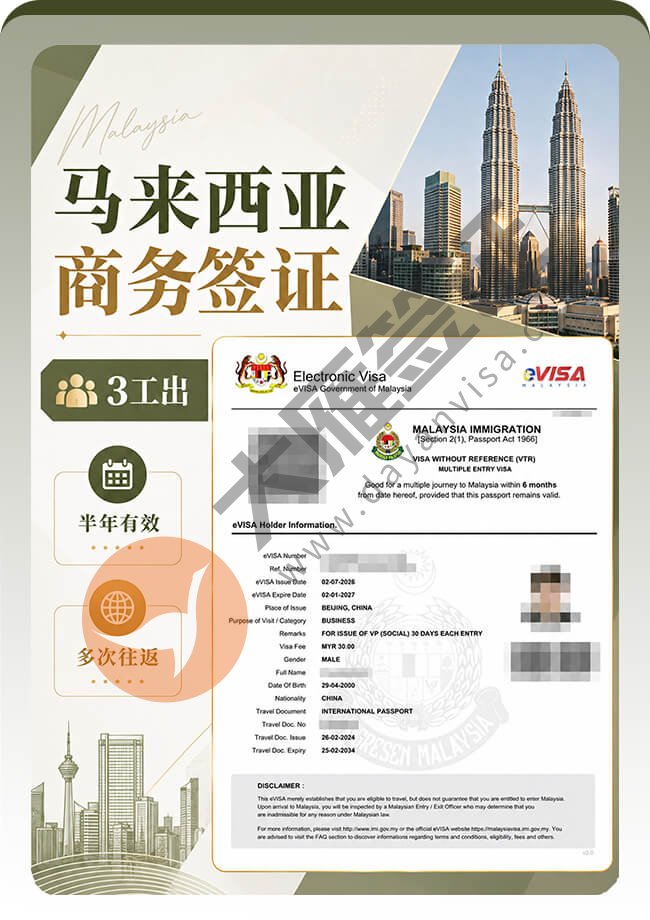 马来西亚商务签证又拿到一个啦案例图