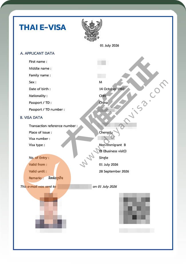 3个人哦！泰国商务签证顺利拿到手喽案例图04