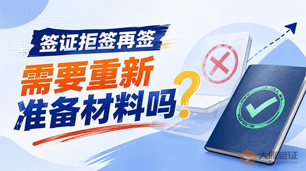 签证拒签再签需要重新准备材料吗？