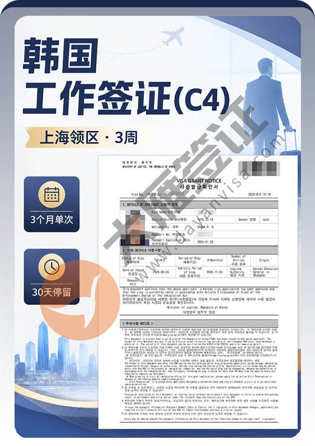 2个人韩国(C4)工作签证顺利拿下案例图01