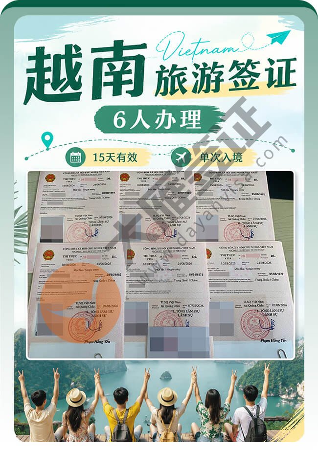 越南旅游另纸签证案例图