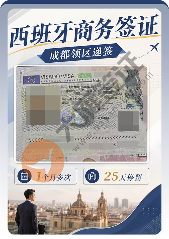 西班牙商务签证案例图