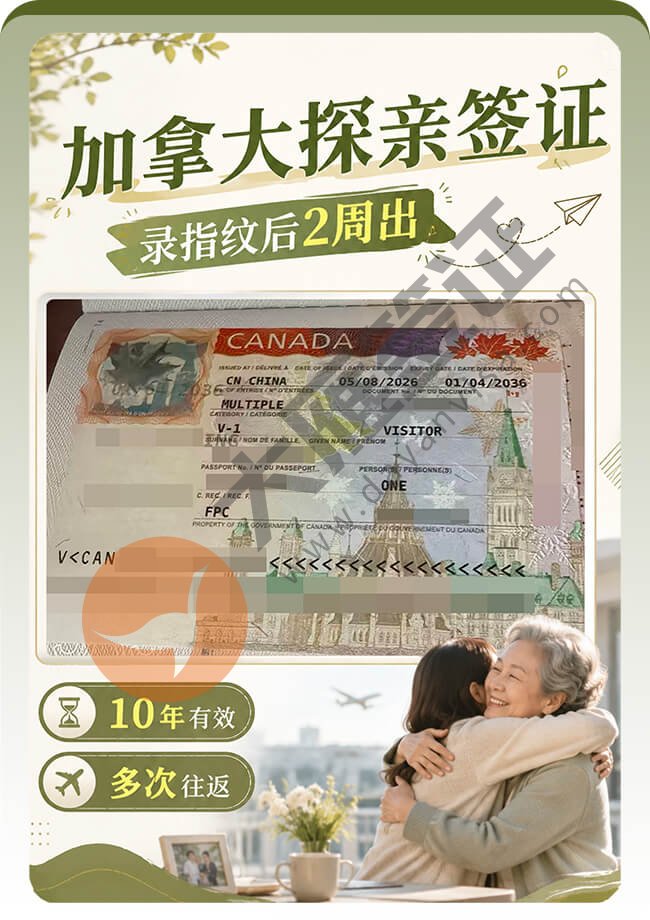 加拿大探亲签拿到10年多次案例图